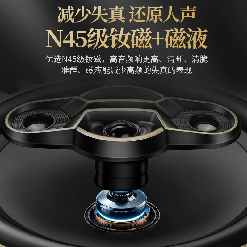 喇叭4寸汽车音响器同轴全低音改装频高中重音箱扬声5寸65寸车载