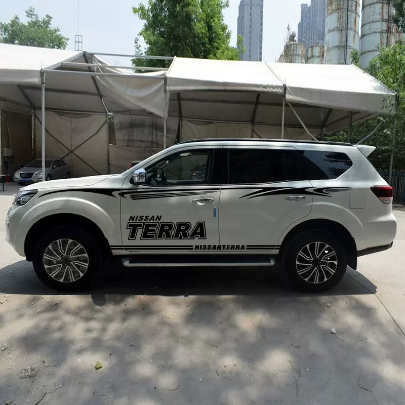 日产全新途达车贴拉花terra专汽车腰线用侧裙贴彩条装饰车身贴纸