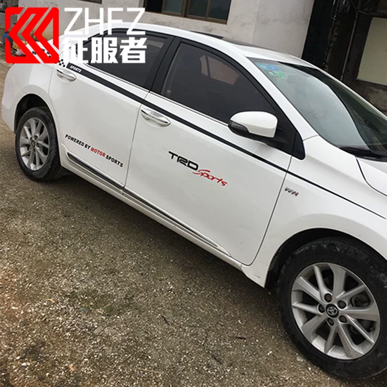 线汽车贴罗拉专用凌威驰纸装饰改装贴 雷丰田新卡车贴拉花 车身腰
