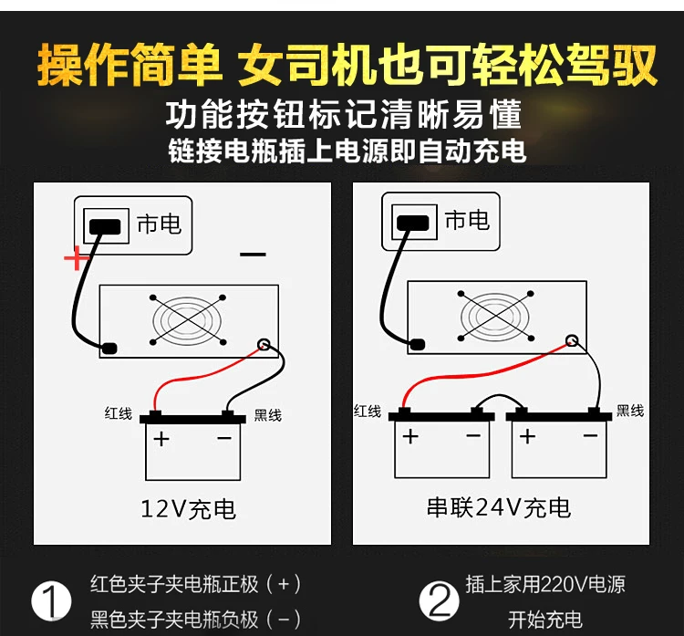 率智能脉机自动大功汽车电瓶电池充电充电器1v纯铜全冲启停蓄