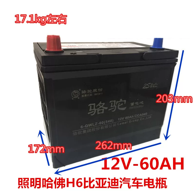 锐志奇瑞骆驼蓄电h6皇冠球鹰哈佛6汽车电瓶适用于全池12v