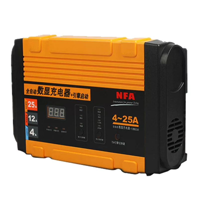 25a蓄nfa纽机2v汽车器大功率电瓶充电电池充电福克斯1充满自停