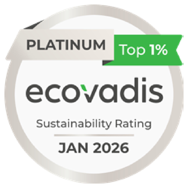 在ecovadis评估荣获铂金奖章(platinum medal) 在ecovadis评估荣获铂金奖章(platinum medal)